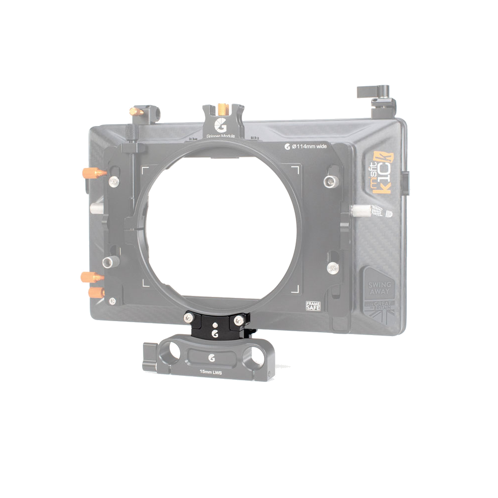 Adapter frame with safety clamp (95 mm) Bright Tangerine