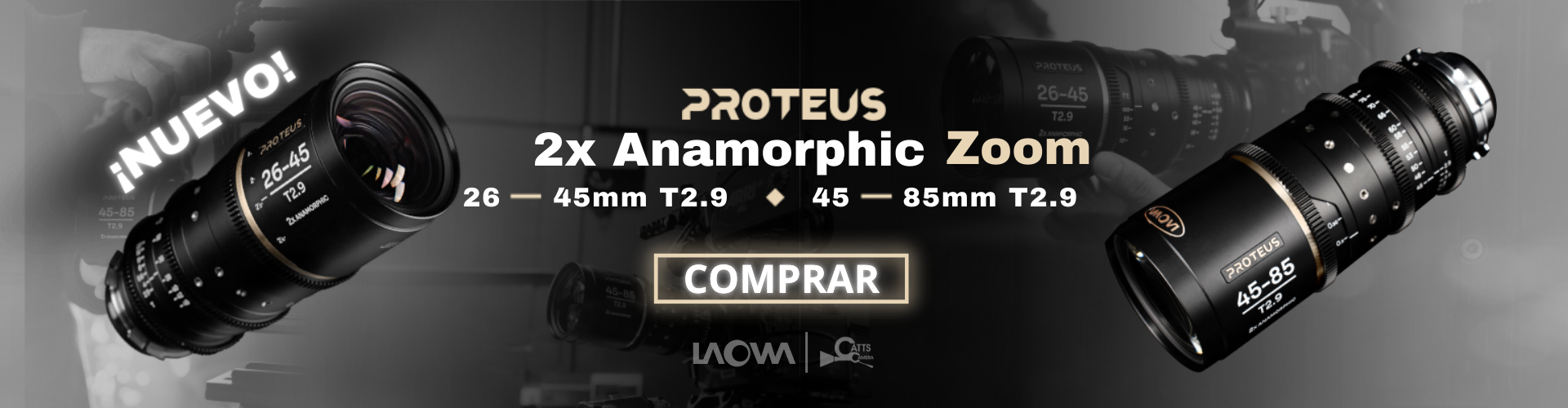 Nuevos lentes Proteus Zoom 2X Anamórficas (26-45mm, 45-85mm)